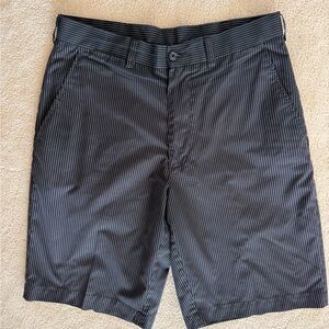 PGA Tour Pinstripe Black Short - Classic Summer Style